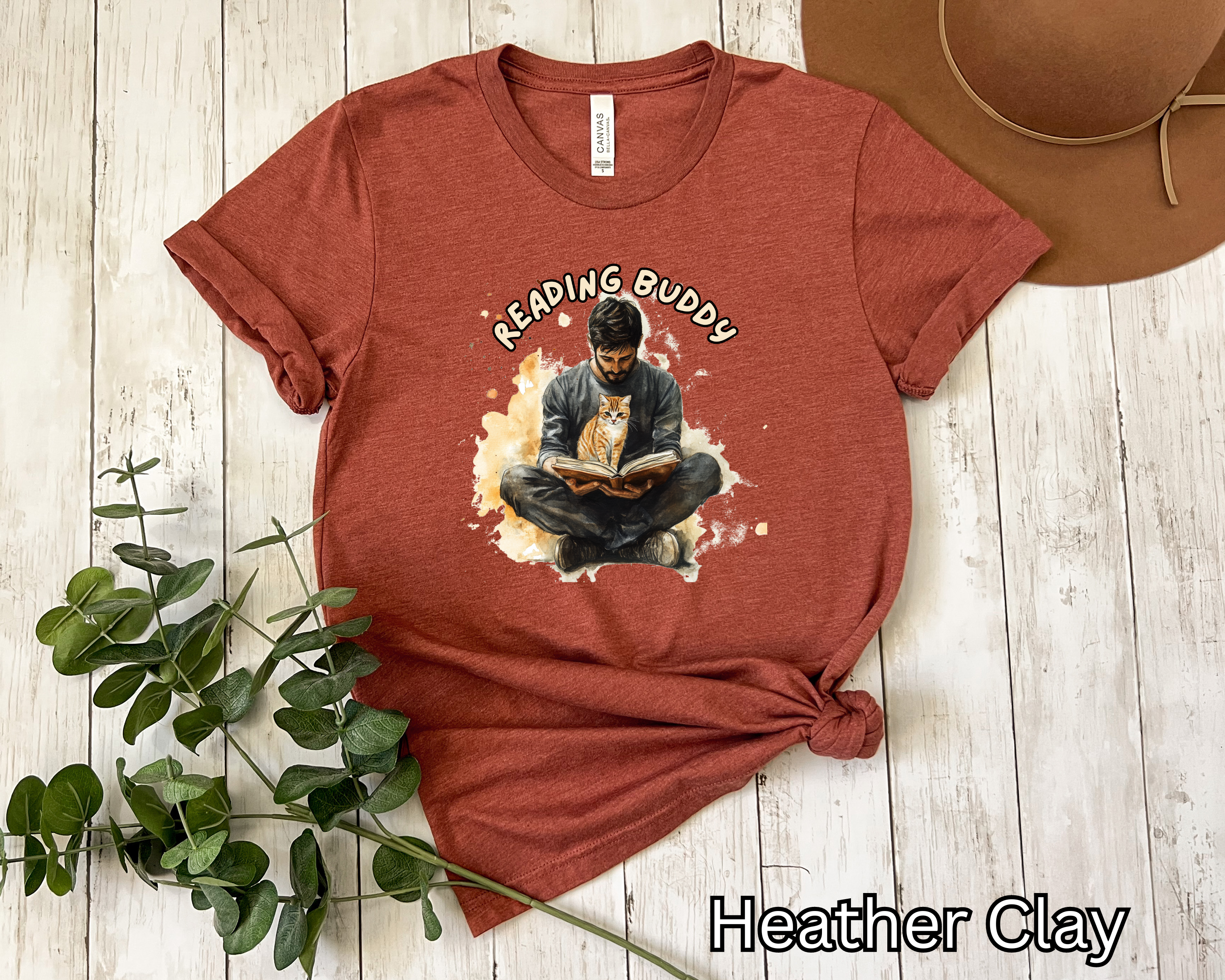 Alternative view of Reading Buddy - Cat - TShirt